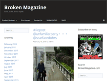 Tablet Screenshot of brokenmagazine.com